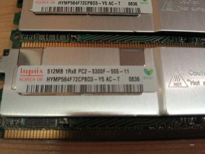 Sada RAM DDR2, Hynix, chlazené 512MB - 6 ks