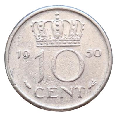 Nizozemsko 10 Cent 1950