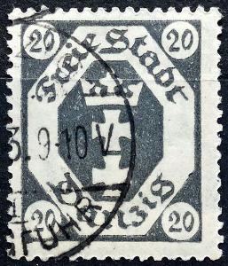 DR-DANZIG: MiNr.76 Coat of Arms 20pf 1921