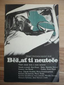 Běž, ať ti neuteče (filmový plakát, film ČSSR 1976, 
