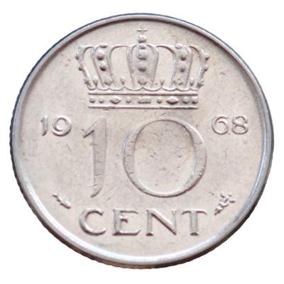 Nizozemsko 10 cent 1968