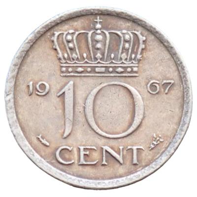 Nizozemsko 10 cent 1967