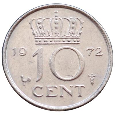 Nizozemsko 10 cent 1972