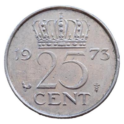 Nizozemsko 25 cent 1973