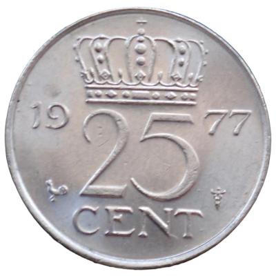 Nizozemsko 25 cent 1977