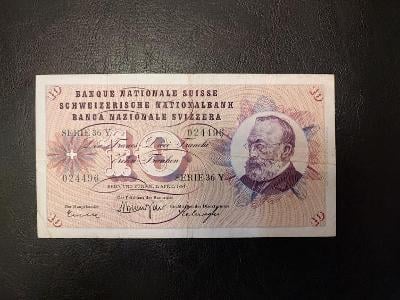 10 Franken 1964 Švýcarsko