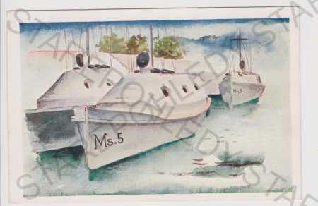 J. Šíma - ozbrojené flotila vodného práporu na Dún - Pohľadnice