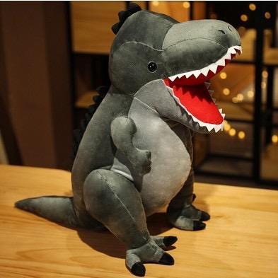 Měkoučká plyšová hračka dinosaurus TIREX, šedý 80 cm