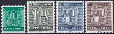 ! Andorra (španělská) ** Mi.205-208 Státní znak (Mi€ 15,-)