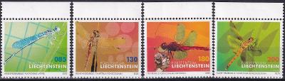 ** Lichtenštejnsko ** Mi.1973-76 Vážky, hmyz, fauna (Mi€ 15,50)