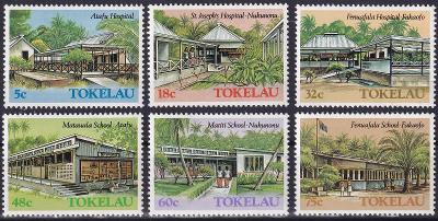 ** Tokelau ** Mi.123-28 Budovy, stavby (Mi€ 4,-)