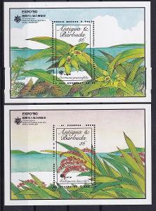 Antigua a Barbuda ** Mi.2Bl.175-176 Květiny, flóra (Mi€ 12)