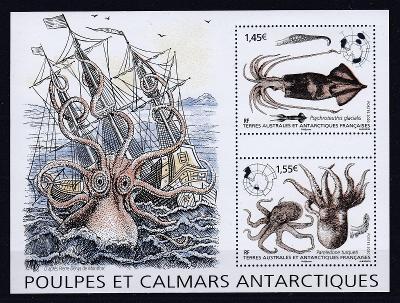 Francouzská Antarktida ** Mi.Bl.76 Hlavonožci, fauna (Mi€ 6,80)