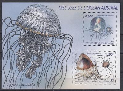 Francouzská Antarktida ** Mi.Bl.85 Medúzy, fauna, příroda (Mi€ 4,50)