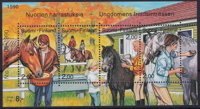 Finsko ** Mi.Bl.6 Koně a jezdci (Mi€ 4,50)