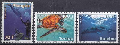 Francouzská Polynésie ** Mi.1079-81 Mořská fauna, turistika (Mi€ 5,20)