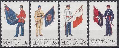 Malta ** Mi.859-862 Vojáci, uniformy