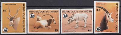 Niger ** Mi.941-944 U Fauna WWF, příroda