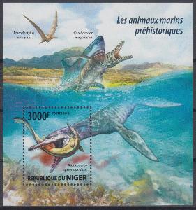 Niger ** Mi.Bl.429 Pravěká fauna, kronosaurus (Mi€ 12)