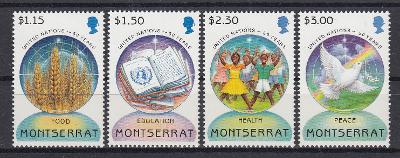 Montserrat ** Mi.937-940 Výročí OSN (Mi€ 10)