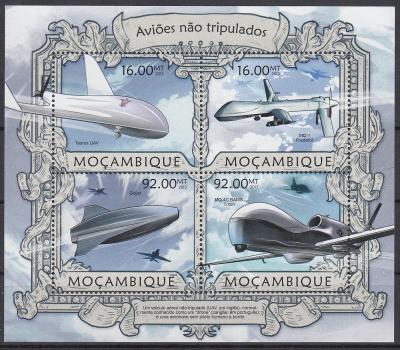 Mosambik ** Mi.Kl.6339-42 Letadla budoucnosti (Mi€ 13,-)
