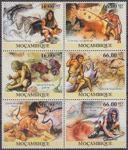 Mozambik ** Mi.5079-84 Pravěcí umělci (Mi€ 14)