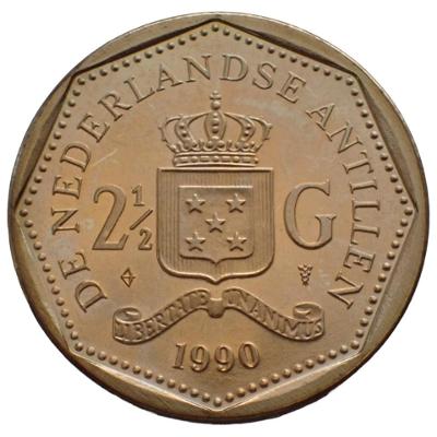 Nizozemské Antily 2 1/2 gulden 1990