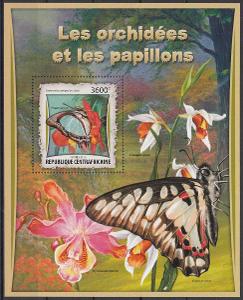 Střední Afrika ** Mi.Bl.1568 Motýli (Mi€ 16)