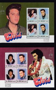 Svatý Vincent ** Mi.Bl.45-48 Elvis Presley - výročí úmrtí (Mi€ 22)