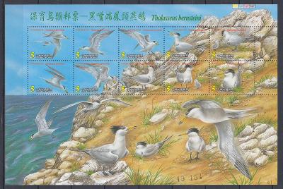 Tchaj-wan ** Mi.Kl.2754-63 Ptáci, fauna, příroda (Mi€ 5)
