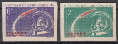 Vietnam ** Mi.166-167U Vesmír, Gagarin (Mi€ 30)