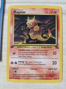 Pokémon card Magmar 39/62 1st Edition Fossil VINTAGE vzácná 1996