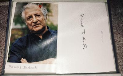 Pavel Bobek. Originální autogram.