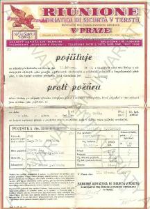 Riunione Adriatica di Sicurtá Terst Pojištění 1946