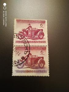 Motocykl se sajdkárou - poštovní známky