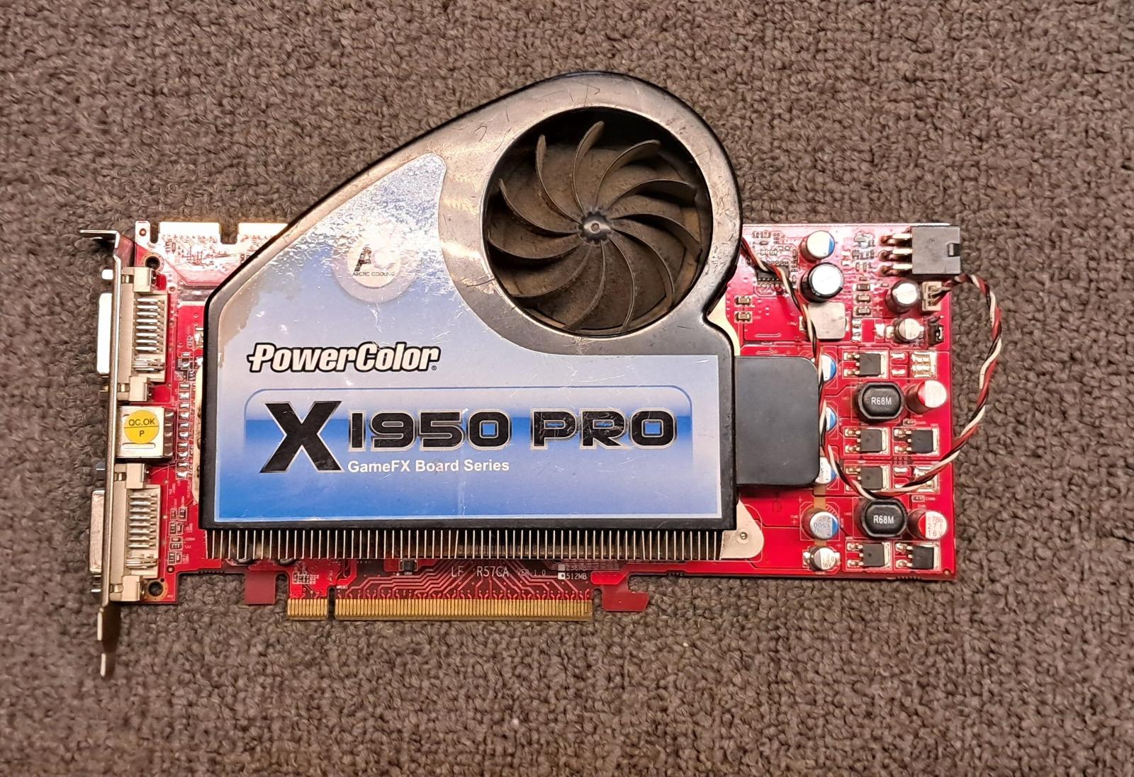 Grafická karta Radeon X1950PRO 512MB DDR3, PCI-E - nefunkčná na diely - Komponenty pre PC