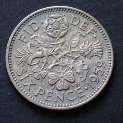 Velká Británie 6 Pence 1959