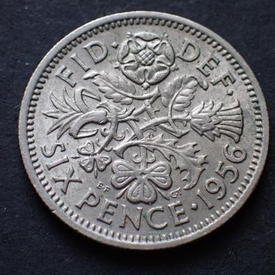 Velká Británie 6 Pence 1956