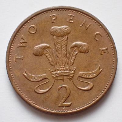 Velká Británie 2 Pence 1989