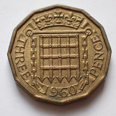 Velká Británie 3 Pence 1960