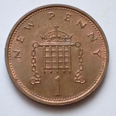 Velká Británie 1 New Penny 1980