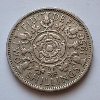 Velká Británie 1/2 Crown 1956