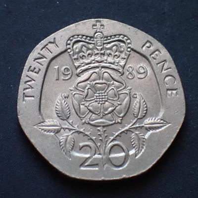 Velká Británie 20 Pence 1989