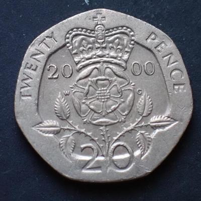 Velká Británie 20 Pence 2000