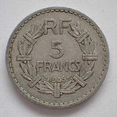 France 5 francs 1945 (27.4.D.4)