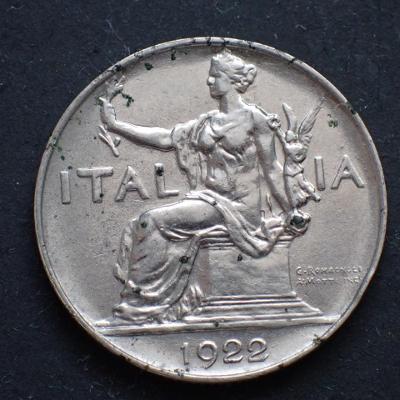 itálie - 1 Lira 1922 (377b1)