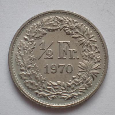 Švýcarsko 1/2 Frank 1970 (378a4)