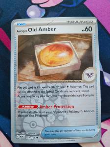 Pokémon karta Reverse Holo Antique Old Amber (MEW 154) - 151