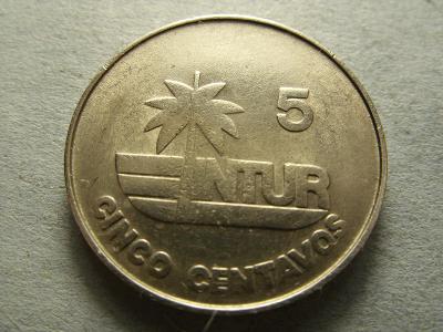 KUBA - 5  CINCO CENTAVOS  z roku 1981 - INTUR (20 MM)