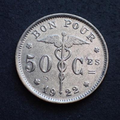Belgie - 50 cent 1922 (9.7c2)